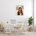 thumbnail image 2 of Stupell Industries Female With Tropical Florals in Hair Palm Leaves Botanical & Floral Painting Gray Framed Art Print Wall Art, 24 x 30, 2 of 7