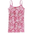 thumbnail image 1 of Aeropostale - Camiseta sin mangas para mujer con estampado de encaje, elástica, color rosa, pequeña Aeropostale Cami, 1 of 1