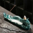 thumbnail image 7 of 1pc Handmade Ceramic Incense Burner with Dragon and Cloud Design Backflow Cone Incense Holder for Home Decoration (Without Incense）, 7 of 7