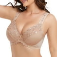 thumbnail image 5 of Women's Sexy Lace Embroidered Bras Full Coverage Unlined Underwire Plus Size Bra 36C, 5 of 9