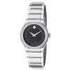 Movado Women's Quadro Diamond Stainless Steel Black Dial