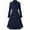 Dark Blue, variant on Karight Womens Trench Coat Double-Breasted Long Dressy Windbreaker Overcoat Fall Winter Outerwear