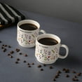 thumbnail image 5 of Thyme & Table 2 Pack Stacking Good Morning & No Thanks with Flowers Cream Mugs 14.2 fl oz, Stoneware, 5 of 5