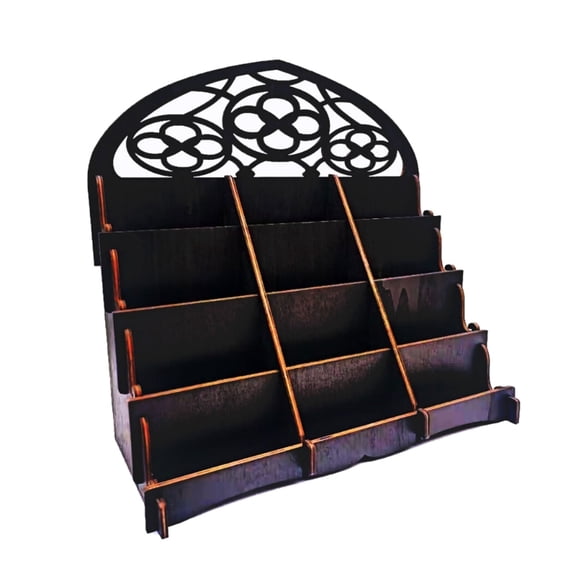 AOOOWER Wood Crystal Stand For Busy Tabletops Spaces Elegant Cosmetics Storage Rack