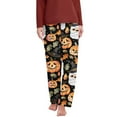 thumbnail image 5 of Halloween Pajamas Women Pants Pumpkin Printed Pajama Pants Black M, 5 of 6