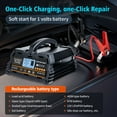 thumbnail image 3 of EFFORTWAY 25A Smart Battery Charger, 12V LiFePO4 & 12V/24V Lead-Acid Charger with LCD Display, Float & Trickle Charge Battery Maintainer for Car, Truck, AMG, Motorcycle, RV, Lawn Mower Black, 3 of 12