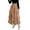 Khaki, variant on Sngxgn Women's High Waist Elasticized Waistband Flared Casual A Line Midi Skirt(Khaki,One Size)