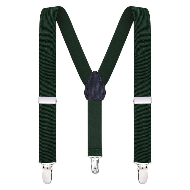 Buyless Fashion Adjustable Suspenders for Kids Toddlers Baby Elastic Solid Color 1 Inch - Y Back Design