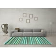 thumbnail image 3 of Ahgly Company Indoor Rectangle Abstract Light Blue Modern Area Rugs, 2' x 5', 3 of 4