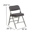thumbnail image 6 of Flash Furniture Hercules Adult Triple Braced & Double Hinged Folding Chairs, Set of 4, Gray, 6 of 15