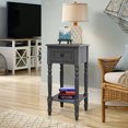 thumbnail image 5 of Narrow 1- Drawer & Shelf Table, Sized 14.2" x 14.2" x 28" - A Versatile Sofa Side Table for Living Room, Bedroom or Entryway. There are 4 colors available: Gun Metal, 5 of 7