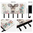 thumbnail image 2 of Leaves Deer and Flowers Mail Holder Organizer Wall Mount with Shelf Key Holder Key Rack with 5 Key Hooks for Wall Decorative, 2 of 6