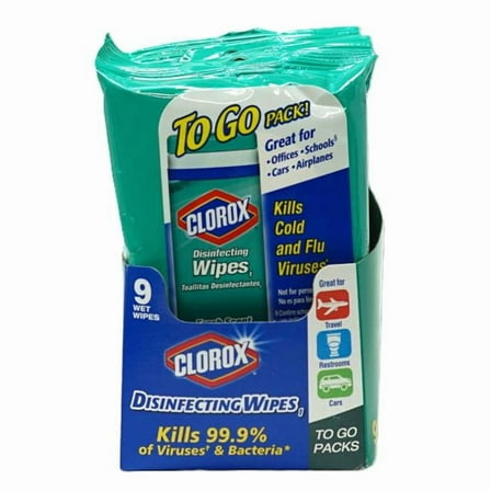 DollarDays 2387328 Clorox Disinfecting Wipes - 9 Count - Case of 24