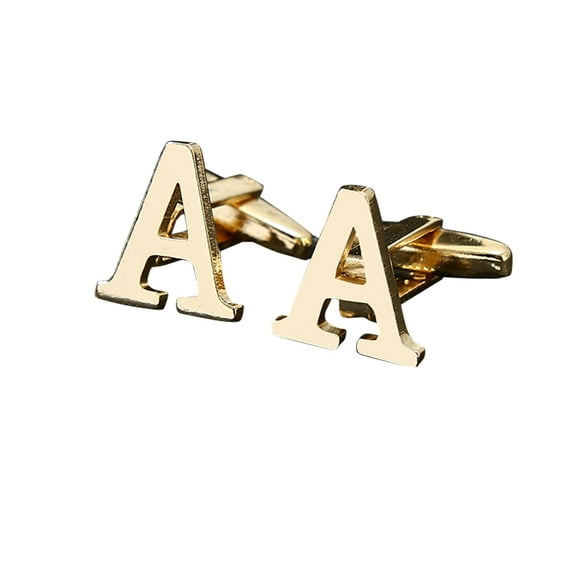 1 Pair Initial Cufflink for Men A-Z Letter Cufflinks Tuxedo Shirt Classic Cufflinks Business Wedding Gifts for Men