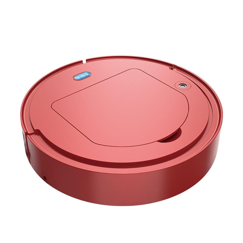 AuroraX Wet Dry Robot Vacuum and Mop,Portable Pet Hair Cordless for Home Sweeper Vacuum Cleaner,Powerful Suction USB Charging 5 in 1(Red)