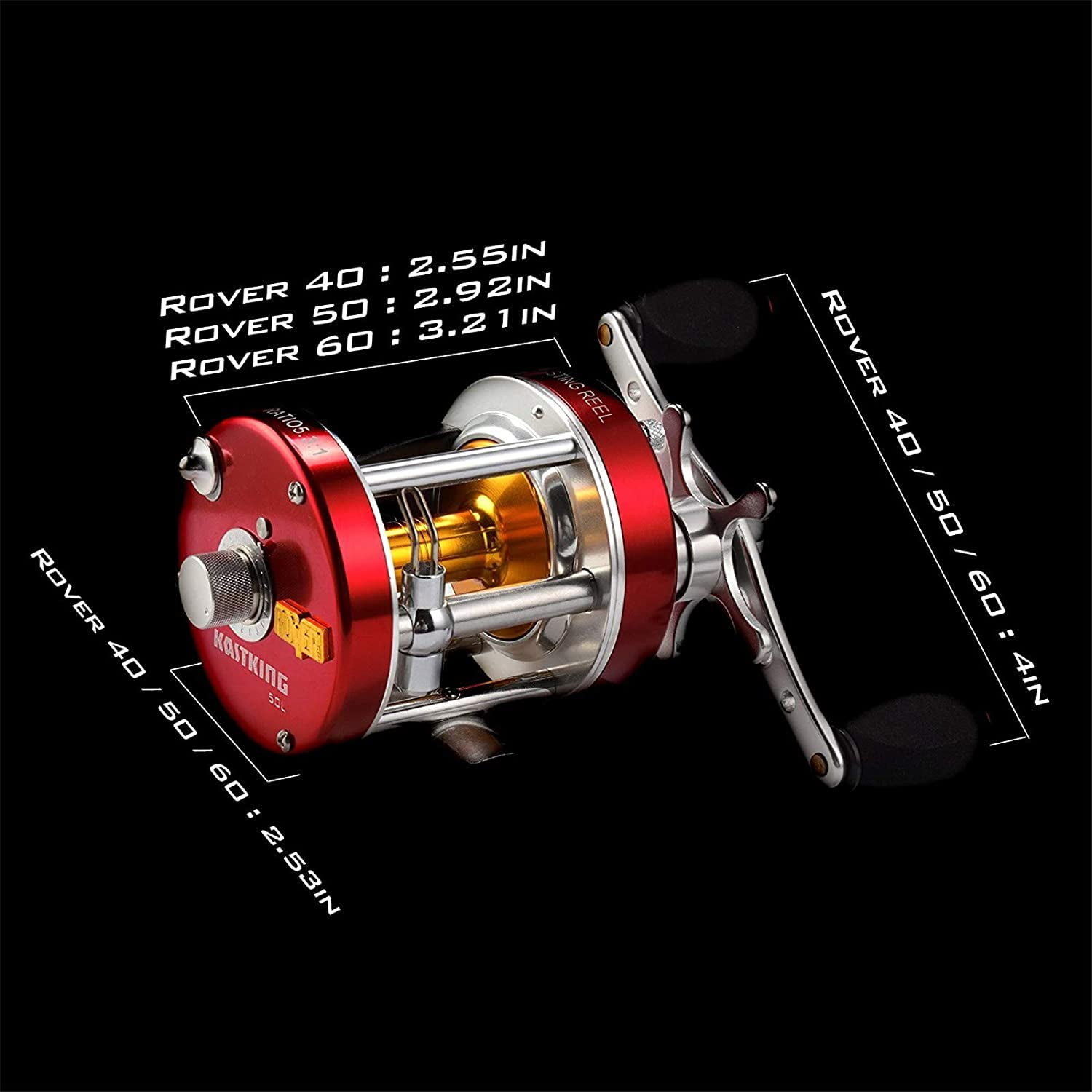 KastKing Left Round Baitcasting Fishing Reel,Salmon/Steelhead- Rover-4000