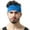 Cool Blue, variant on Brand Men's Headband - Sweat Band Workout Head Bands Sports Sweatbands Hair Band for Running, Yoga, Exercise - Pack of 1