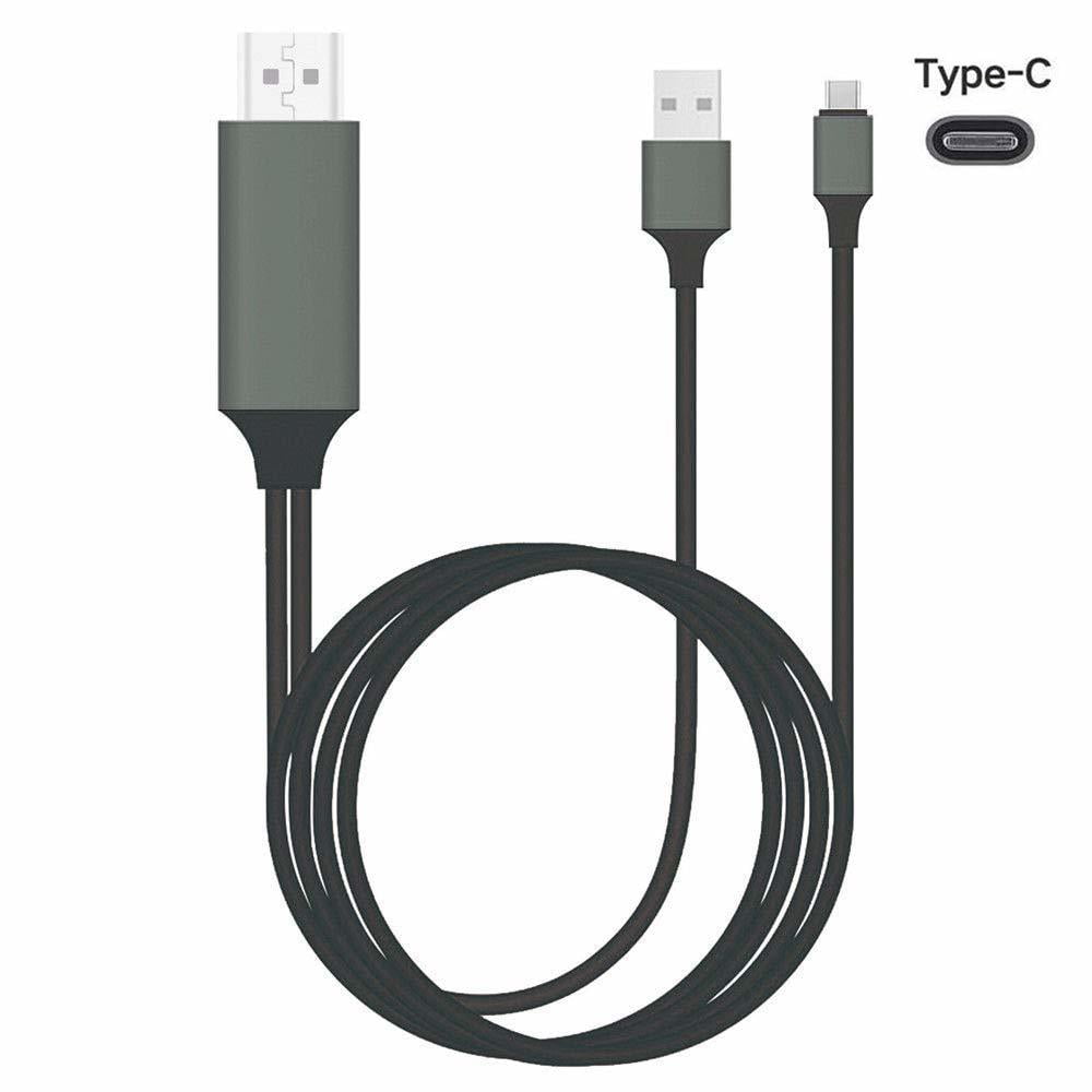 Usb Type C Hdmi Cable For Samsung Phone To Tv HDMI Cable For Android Phone  To TV, Type-C To HDMI Converter Cable 1080P HDTV Feet Adapter For Samsung 