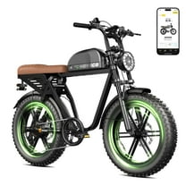 HOVSCO HovGtrs Plus Peak 1500W Electric Bike, Moped-style Electric Bicycle for Adults, 20"x4" Fat Tire Motorcycle, E Mountain Bike, 48V/25AH UL2849