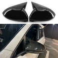 thumbnail image 3 of Tapa de carcasa de espejo retrovisor lateral de coche cubierta decorativa Ehuebsd con patrón de fibra de carbono color negro 2 piezas para Golf 7 1419, 3 of 8