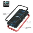 thumbnail image 3 of SaniMore Case for iPhone 14 Plus 6.7" 2022 Release, Rugged PC Backplane Shockproof TPU Bumper 360° Rotatng Ring/Kickstand Anti-drop Heavy Duty Protective Case  For iPhone 14 Plus, Red, 3 of 5