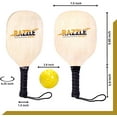 thumbnail image 7 of Razzle Rocket Wooden Pickleball Paddle 4 Pack - Includes 4 Paddles, 6 Pickle Balls & Carry Bag - Wood Pickleball Starter Set - The Perfect Way to Get Exercise & Have Fun with Friends and Family, 7 of 7