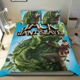 thumbnail image 1 of Jack el Cazador de Gigantes Conjunto de sábanas temático, trío de piezas, cómodo y amigable con la piel, diseño único, regalo de decoración para el hogar para familiares, amigos y fans,140cm *210cm, 1 of 6