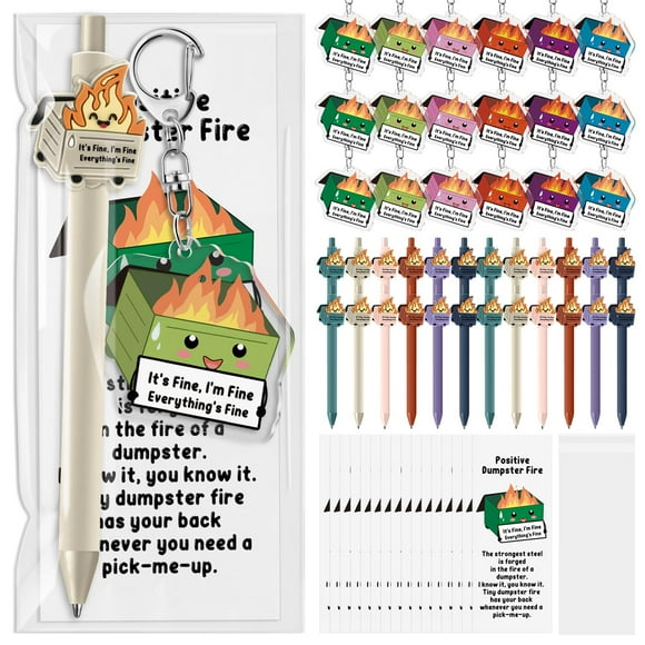 Set de regalos divertidos de Dumpster Fire, bolígrafos Sayglossy