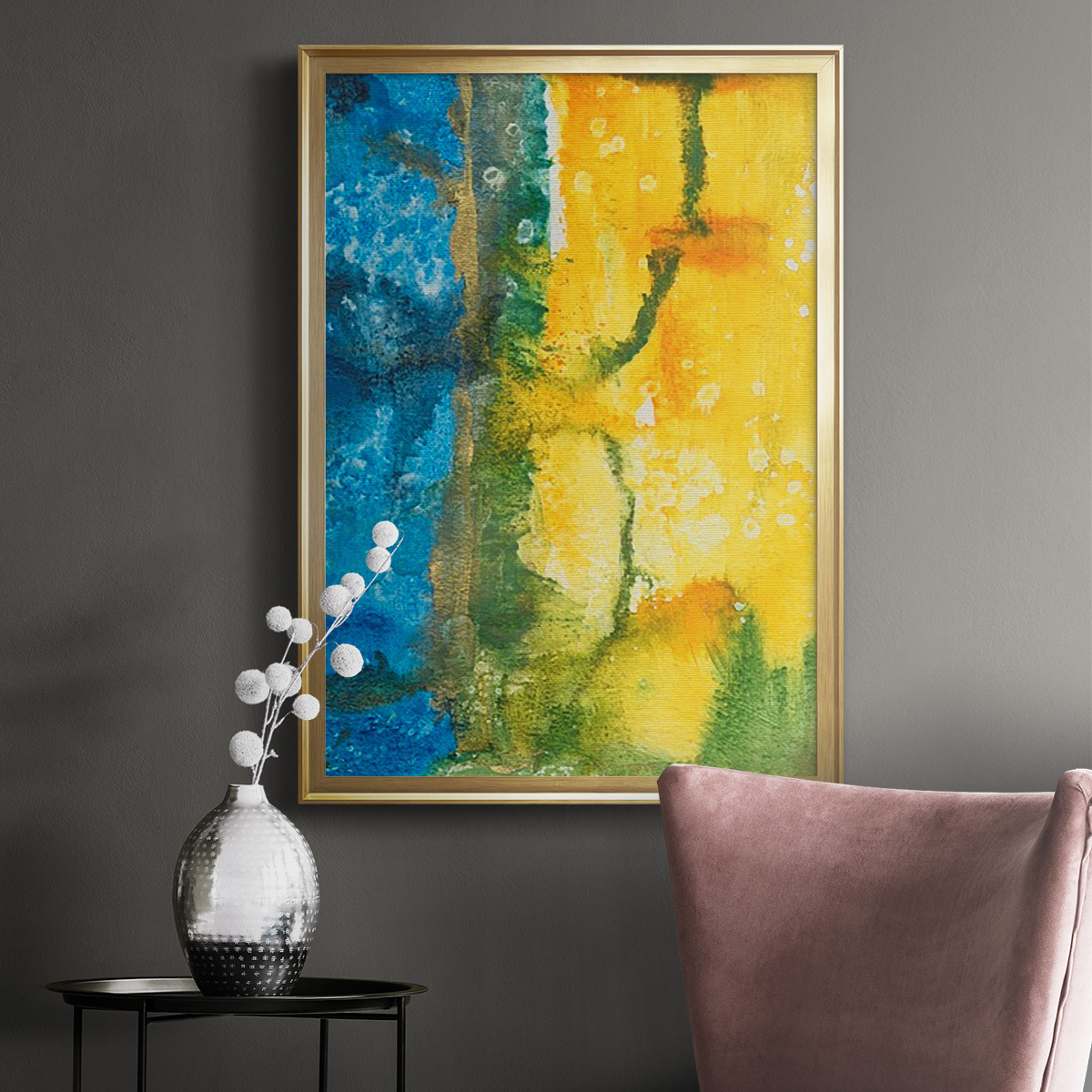 Aquatic Energy I Premium Framed Print, in Gold, Black, or Silver - Ready to Hang