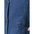 thumbnail image 5 of INSPIRE CHIC Women's Jean Jacket Sleeveless V Neck Button Down Crop Denim Vest M Blue, 5 of 6