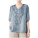 thumbnail image 1 of Camisas de Color Sólido para las Mujeres Casual 1/2 Manga V-Cuello Blusas, Top de Moda para Diario, Trabajo Y Fiesta, 1 of 4
