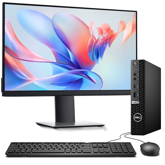 Restored Dell 10th Gen Micro Desktop Computer Intel Core i7-10th Gen 16GB DDR4 RAM 128GB SSD Intel UHD Graphics 630 - Wi-Fi - Keyboard & Mouse Windows 11 Pro (Refurbished)