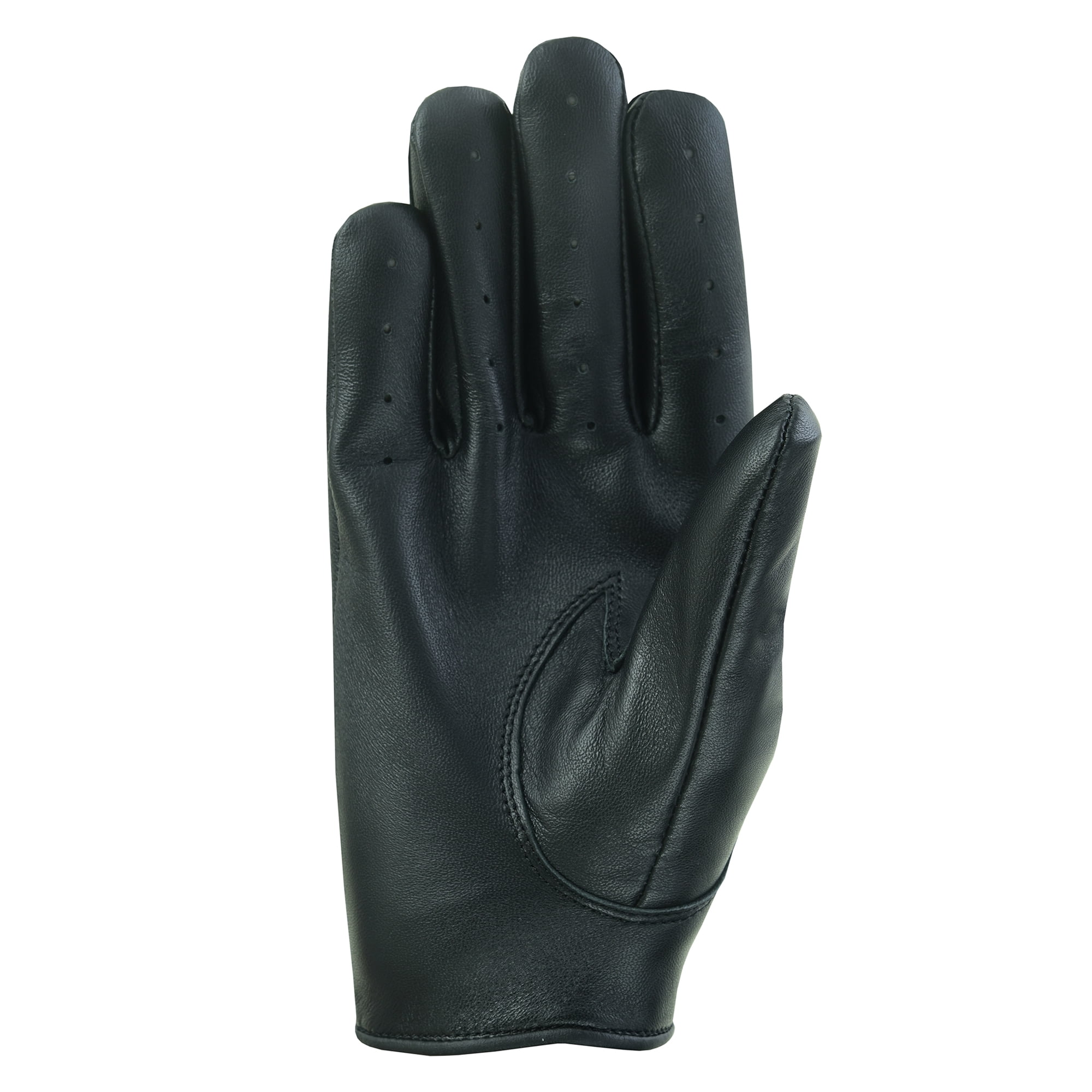 Women Leather Gloves Ladies Leather Driving Gloves Chauffeur 100% Genuine Lambskin Leather Gloves Full Finger Car Driving Motorcycle Bikers Riding Gloves Black-S