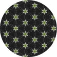 thumbnail image 1 of Ahgly Company Machine Washable Indoor Round Transitional Night Black Area Rugs, 8' Round, 1 of 7
