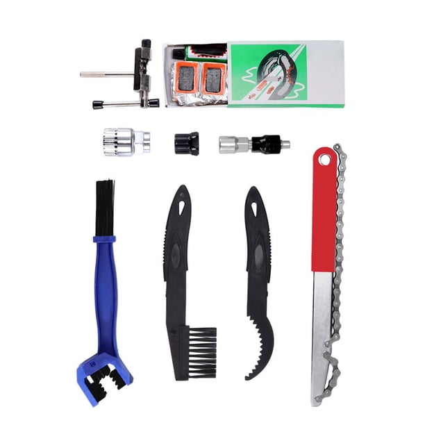 Herramientas De Reparación De Bicicletas Cepillo Para Hendiduras Cepillo De Limpieza De Cadenas Parches De Neumáticos Combinación De Herramientas Guardurnaity OD007581-00