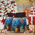thumbnail image 6 of Rocae Mountain Blue Flowers Vase Print Christmas Drawstring Linen Gift Bag with Drawstrings Treat Bag Goody Present Bags for Christmas Party Favor, 6 of 8