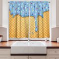 thumbnail image 2 of Ambesonne Ice Cream Kitchen Curtains, Waffle, 55"x39", Apricot, 2 of 3