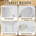 thumbnail image 6 of Guman Network Technology White Resin Plant Pot with Self Watering Cotton Wick and 34oz Reservoir (3 Count), 6 of 10