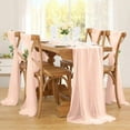 thumbnail image 4 of Blush Chiffon Table Runner 29x120 Inches for Home /Banquet Wedding Party Event Table Decoration, 4 of 7