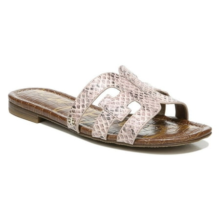 

Sam Edelman Bay Pale Pink Slip On Rounded Open Toe Leather Strap Sandal (Pale Pink 7)