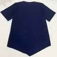 thumbnail image 4 of Classic Plus Size Blouse Women's Round Neck Short Sleeve Decorative Button Front Casual Everyday Top, 4 of 8