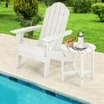 thumbnail image 4 of ZYPPPA Round Outdoor Side Table, 18 Inch Weather Resistant HDPE Adirondack Table, Outdoor Indoor Chairside End Tables, Patio Side Table for Lawn Garden Balcony Backyard, Easy Assembly (2, White), 4 of 18