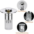 thumbnail image 3 of Billuyoard Colador de fregadero de baño, 2 uds., prensado mejorado para una fácil instalación, filtro de drenaje de suelo, drenaje del Accesorios de baño, 3 of 5