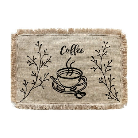 

Placemats Woven Placemats Linen Dining Table Insulation Pads Square Jute Decorative Mats Mini Caster Wheels Ice Cube Trays