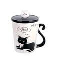 thumbnail image 1 of Taza De Cerámica De Café Té Con Cuchara Y Tapa Gatito Negro 300ml ModC, 1 of 3