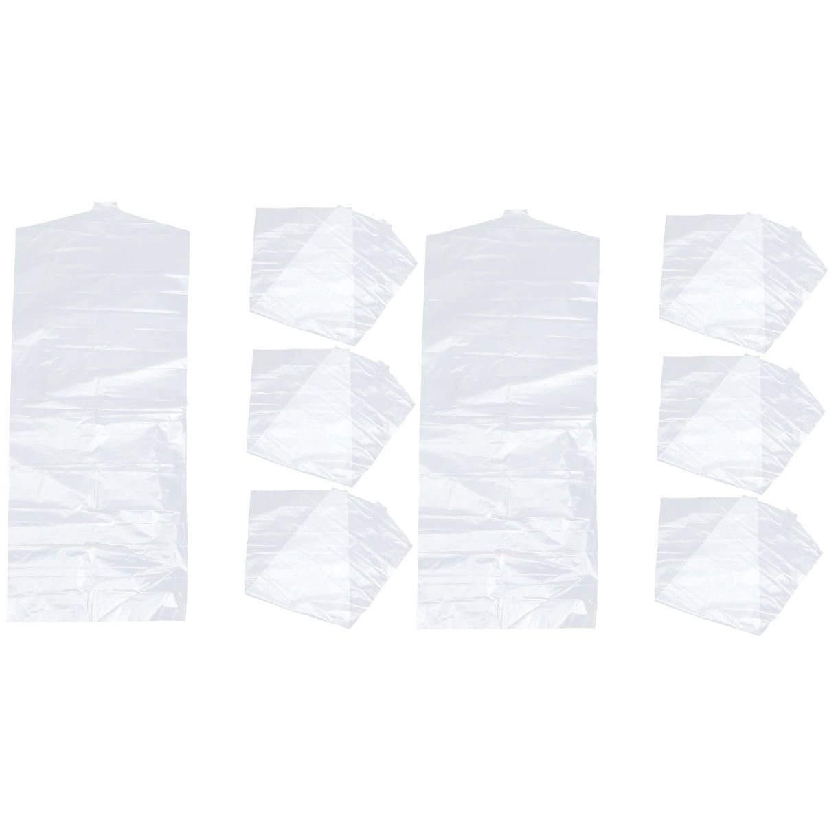 Raindrops 8 pcs  Hanging Garment Bag Clothes Rack Covers Transparent Clothing Bags for Wardrobe