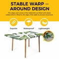 thumbnail image 4 of Green Leaves Table Cloths for 6 Foot Rectangle Tables, Tropical Summer Botanical Watercolor Elegant Wooden Patio Waterproof Elastic Fitted Tablecloths, Washable Rectangular Table Cover for Camping, 4 of 8