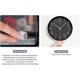 thumbnail image 4 of Reloj de pared redondo de 30 cm sin tictac, reloj de pared de cuarzo moderno sin ruidos de tictac, movimiento para reloj de pared, silencioso (negro/blanco), 4 of 4
