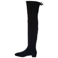 thumbnail image 2 of Stuart Weitzman Genna 25 Suede Over-The-Knee Boot, 8.5, Black, 2 of 5