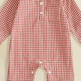 thumbnail image 4 of JFOPQVSM Newborn Baby Boy Girl Checkered Romper Long Sleeve Zipper Jumpsuit Cotton Blend,Footless,Newborn Infant Toddler Fall Winter Clothes, 4 of 4